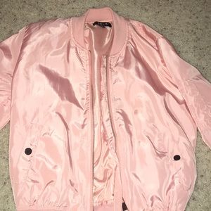 Pink bomber jacket